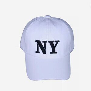 Women Men White‎ Color Faux Leather Fashion Baseball Cap NY Hat Black New York